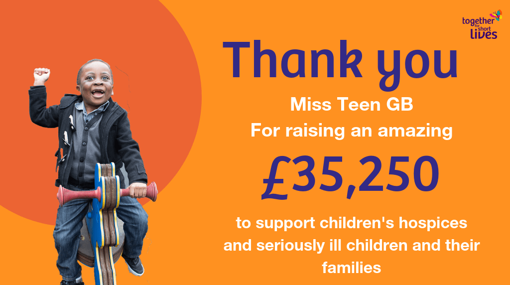 The Miss Teen GB class of 2018 raised a phenomenal £35,250 for Together for Short Lives!