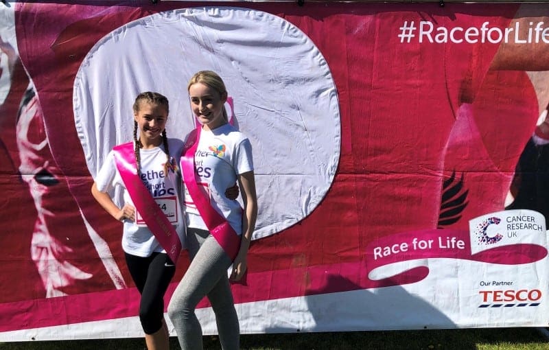 Miss Junior Teen Wrexham & Miss Junior Teen Anglesey, completed their local Race for Life!