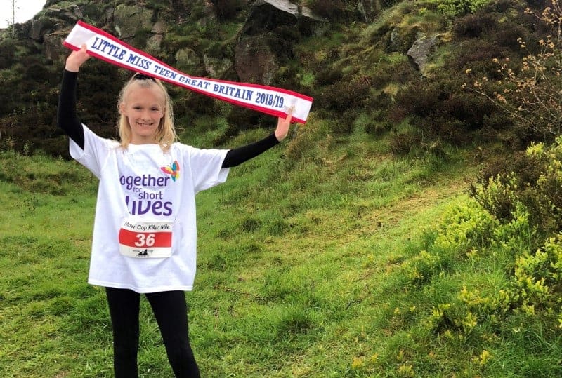 Little Miss Teen Great Britain, Ellie-Mia, completed her second uphill race in aid of Together for Short Lives!