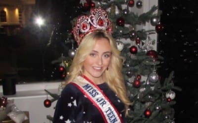 Ellie Corcoran, Miss Junior Teen Great Britain, wishes you a very Merry Christmas!