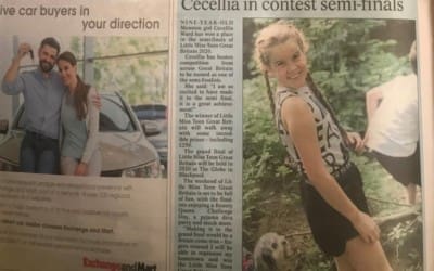 Little Miss Teen West Yorkshire, Cecellia, has made her local headlines!