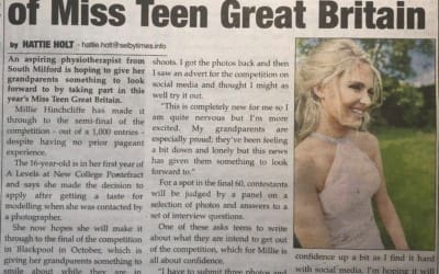 Miss Teen North Yorkshire, Millie, made her local headlines!
